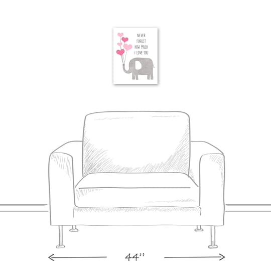 Never Forget How Much I Love You Canvas Wall Art